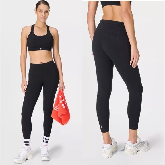 SWEATY BETTY Women's Size XS The Power 7/8 Length Workout Leggings Black - Picture 1 of 12